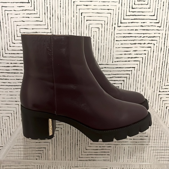 Coach Chrissy Leather Bootie - Deep Eggplant color! - Picture 3 of 9